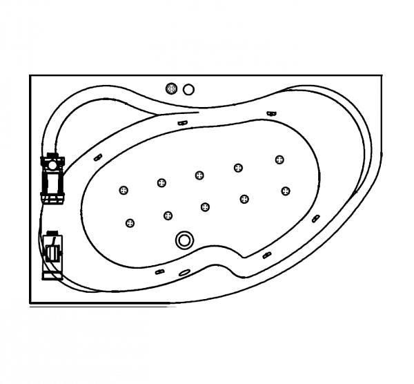 Акриловая ванна Kolpa-San Lulu Superior 170x100 R (правая)