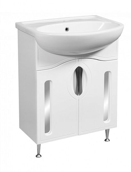 Тумба с раковиной напольная Stella "Сильва 60" белая