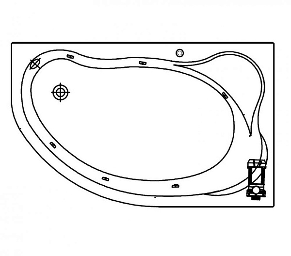 Акриловая ванна Kolpa-San Amadis Standart 160х100 QUAT L (левая)