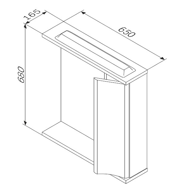Зеркало-шкаф AM.PM Like 65 M80MPL0651WG L белый глянец