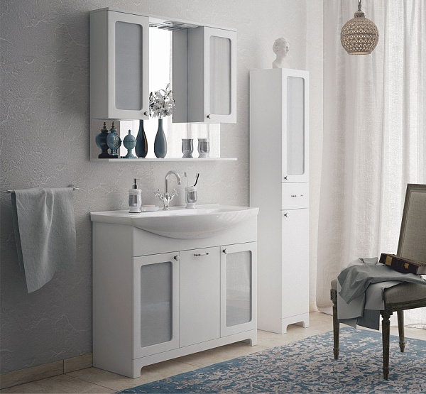 Шкаф-пенал напольный COROZO "Прованс 30" белый