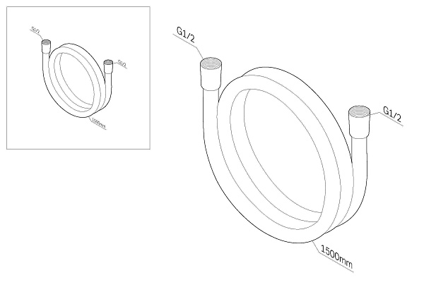 Шланг для душа 1500 мм AM.PM F0415122