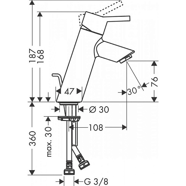 Смеситель для раковины Hansgrohe Talis 32040000