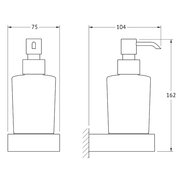Дозатор с держателем Artwelle Regen 8333