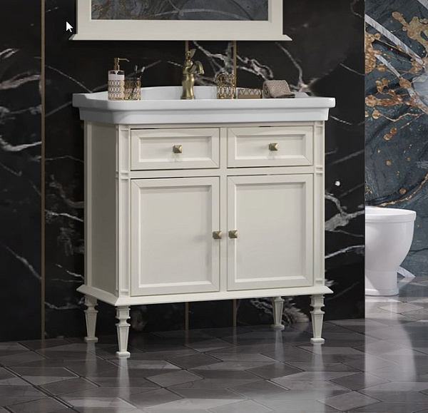 Тумба с раковиной Opadiris "Кантара 85" слоновая кость