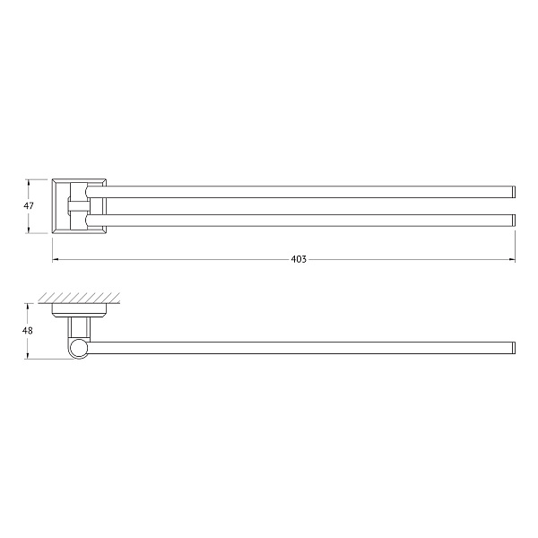 Полотенцедержатель двойной Artwelle Hagel 9931