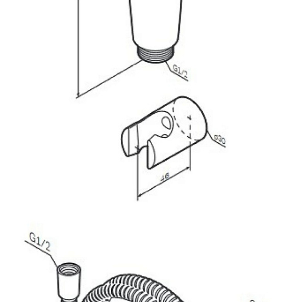 Гигиеническим душ с держателем Am.Pm F0202022 