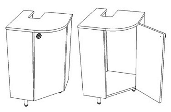 Тумба с раковиной COROZO "Флоренция 40" белая