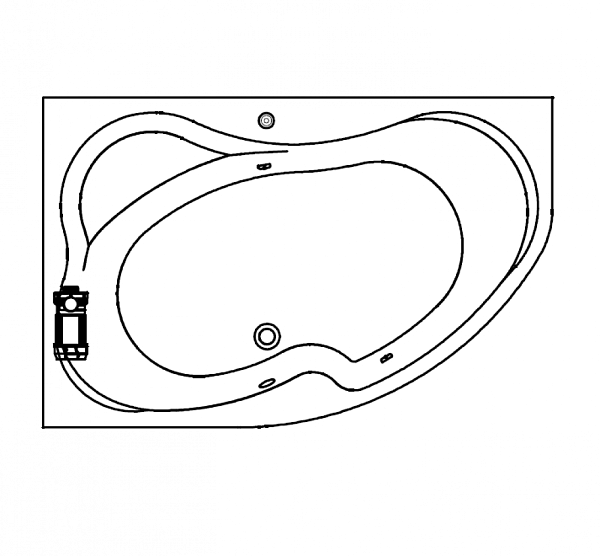 Акриловая ванна Kolpa-San Lulu Air 170x100 R (правая)