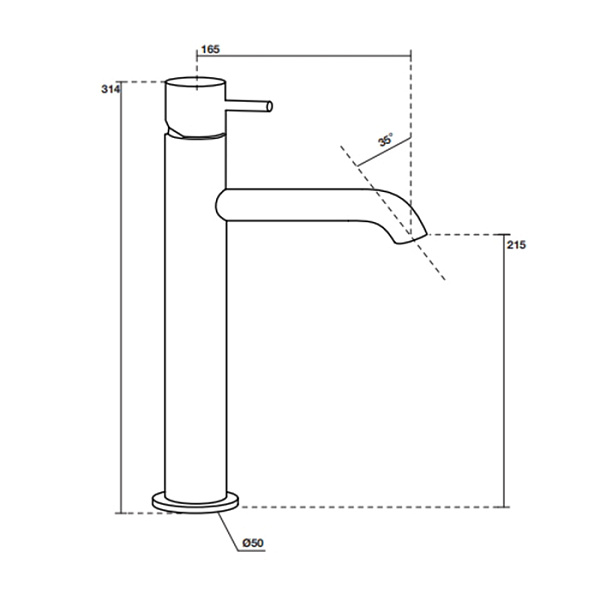 Смеситель для раковины Kerasan Nolita 922730 Bianco matt