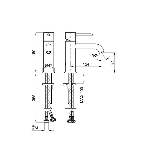 Смеситель для раковины Noken Round N199999098 хром
