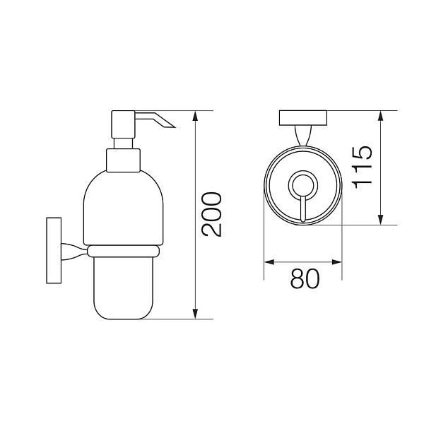 VR.STD-7770.BR Дозатор жидкого мыла настенный