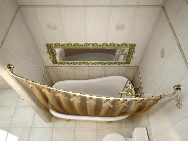 Карниз для ванной комнаты дуговой Elghansa Monterno CR-3-Bronze