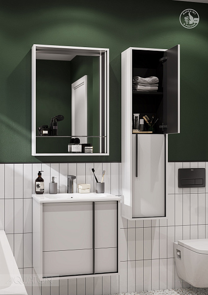 Зеркало-шкаф Aquaton "Ривьера 60" белый