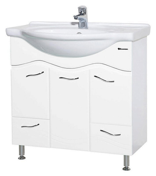 Тумба с раковиной Bellezza "Мари 85" белая