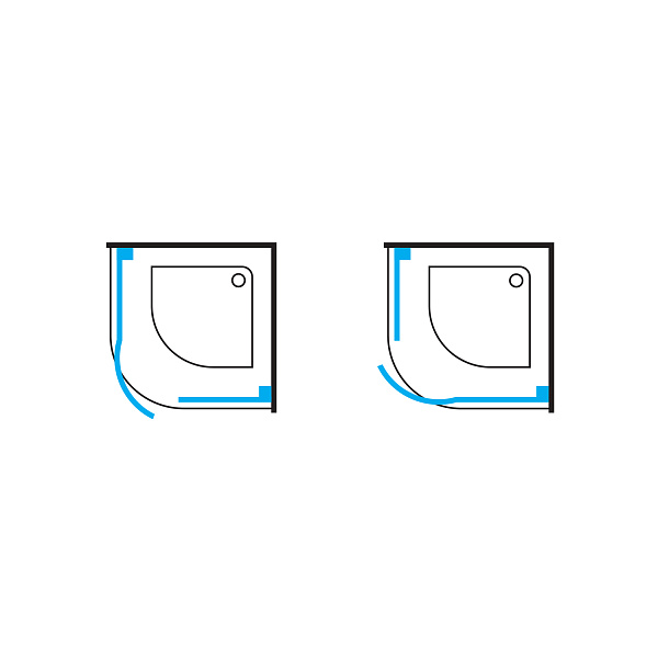 Душевая кабина Omnires Manhattan ADF90XLUX-TCRTR 90x90 см хром