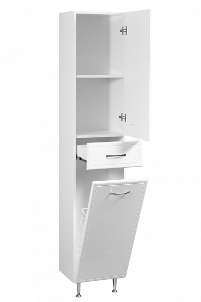 Шкаф-пенал напольный Stella "Концепт 36" белый с б\к