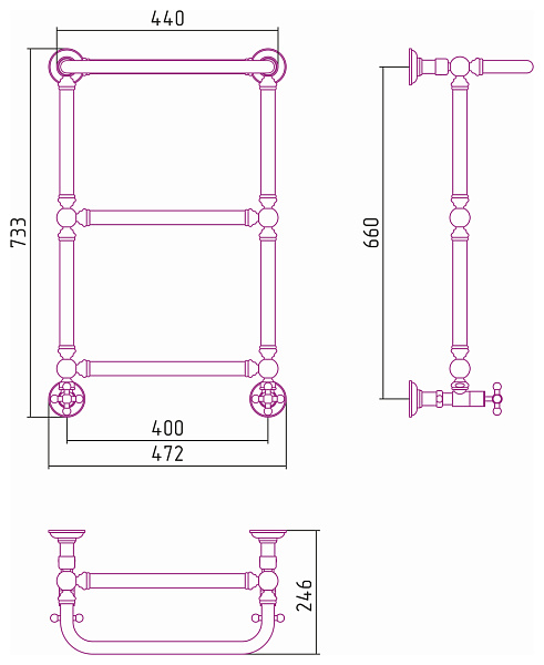 Полотенцесушитель СУНЕРЖА Ренессанс 1386 660x400