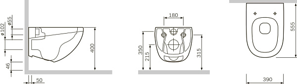 Унитаз подвесной AM.PM Sensation FlashClean C301700WH