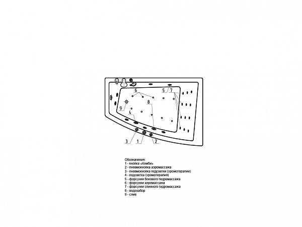 Акриловая ванна AQUATEK Оракул 180х125