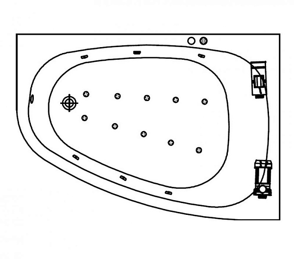 Акриловая ванна Kolpa-San Chad Superior 170х120 L (левая)