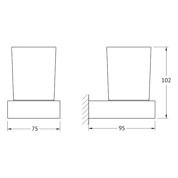 Стакан с держателем Artwelle Regen 8321