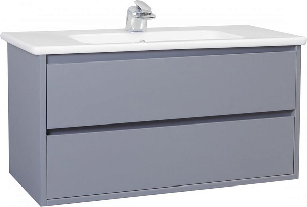 Тумба с раковиной Bellezza "Лоренцо 100" серебро