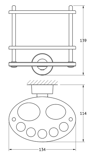 Держатель зубных щеток и пасты FBS Nostalgy NOS 060