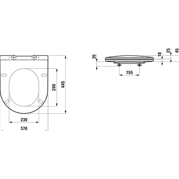 Laufen Pro Сиденье Slim Laufen Pro быстросъемн 8.9896.6.000.000.1