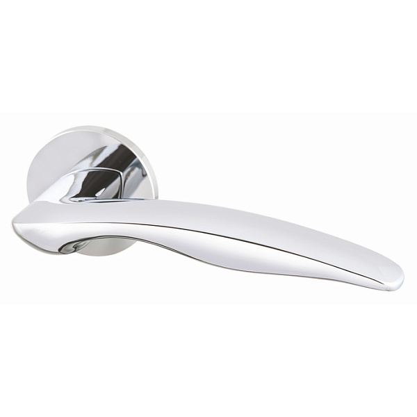 Дверная ручка на круглой розетке Armadillo R.URS52.WAVE (WAVE URS) CP-8 хром