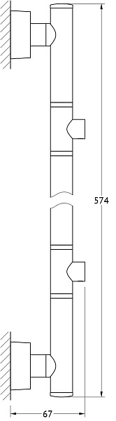 Штанга для 2-х аксессуаров FBS Nostalgy NOS 074