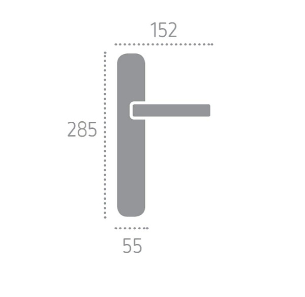 Дверная ручка на планке Melodia Libra  229 Cyl/P 235