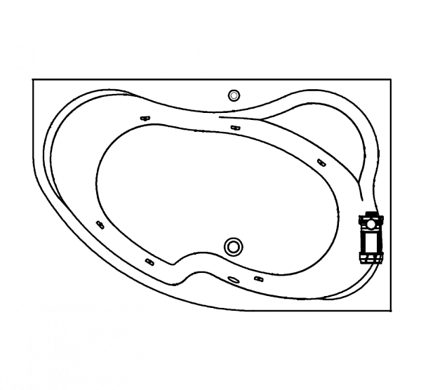 Акриловая ванна Kolpa-San Lulu Standart 170x110 L (левая)