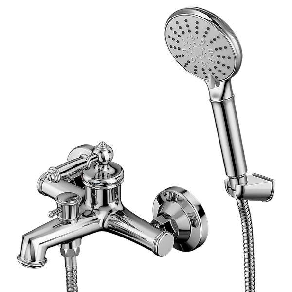 Смеситель Elghansa KLASSIK New 2335636 для ванны однорычажный с душевым комплектом, хром