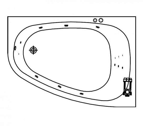 Акриловая ванна Kolpa-San Chad Optima 170х120 L (левая)