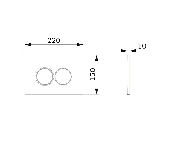 Кнопка смыва AM.PM ProC L I070138 черная