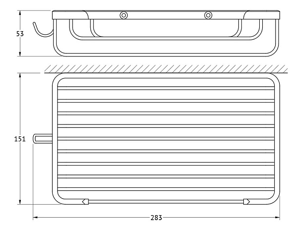 Полка-решетка с крючком FBS Ryna RYN 022