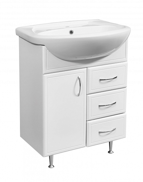 Тумба с раковиной напольная Stella "Концепт 65" белая