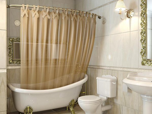 Карниз для ванной комнаты дуговой Elghansa Monterno CR-3-Bronze