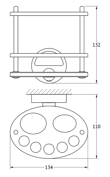 Держатель зубных щеток и пасты FBS Luxia LUX 060