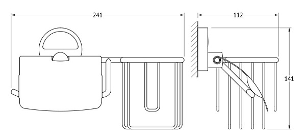 Держатель туалетной бумаги с крышкой и освежителем воздуха FBS Luxia LUX 053