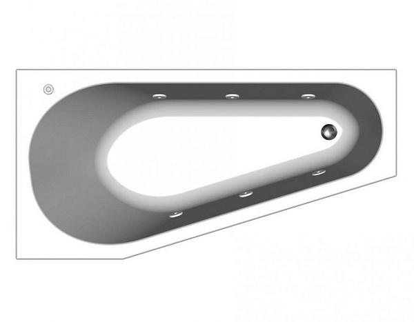 Акриловая ванна Kolpa-San Fidelio Standart 160х80 R (правая)