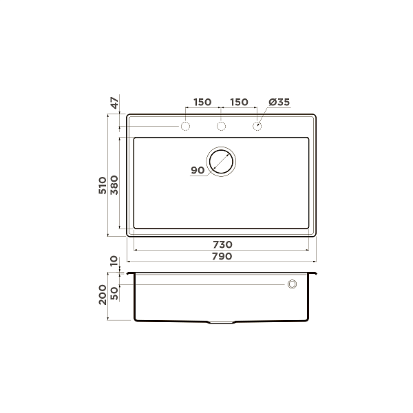 Кухонная мойка Omoikiri Tedori 79