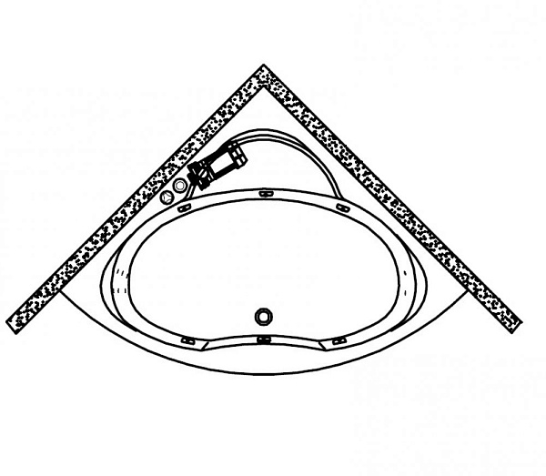 Акриловая ванна Kolpa-San Royal Optima 120х120 QUAT