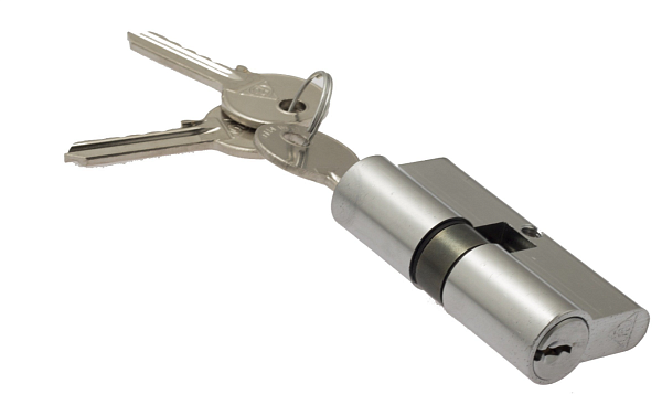 Цилиндровый механизм Venezia 25/10/25 матовый хром ключ-ключ