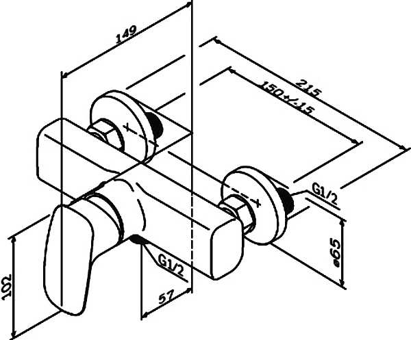 Смеситель для ванны AM.PM Spirit V2.1 F71A20000