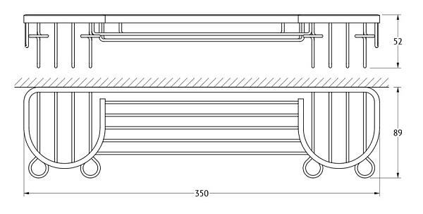 Держатель двойной универсальный с держателями зубных щеток FBS Ryna RYN 035