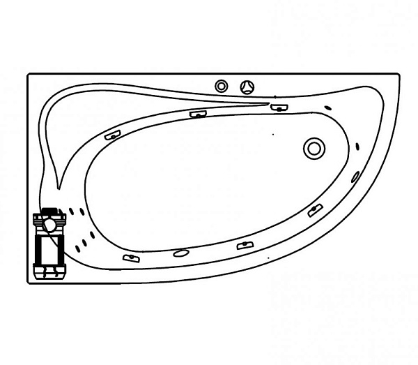 Акриловая ванна Kolpa-San Calando Optima 160х90 R (правая)