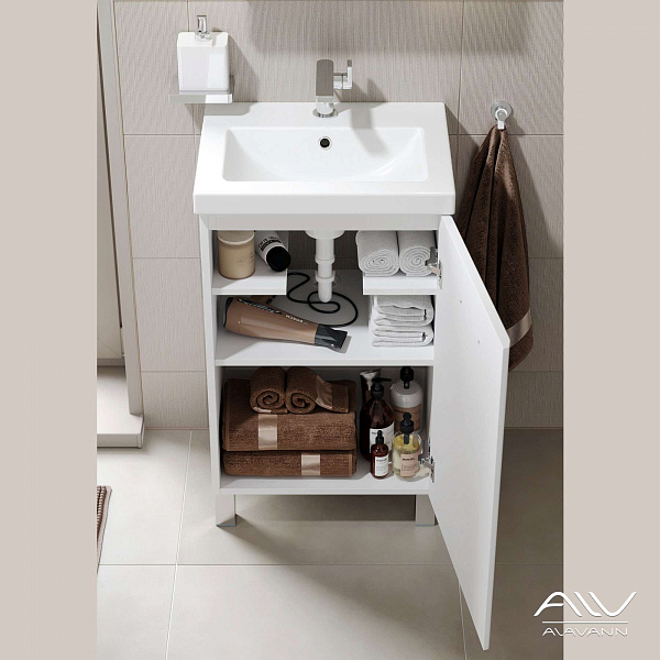 Тумба с раковиной Alavann Dorn 50 белая