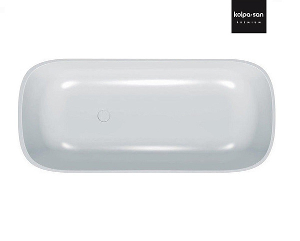 Ванна из искусственного камня Kerrock Gloria-FS White 180х80